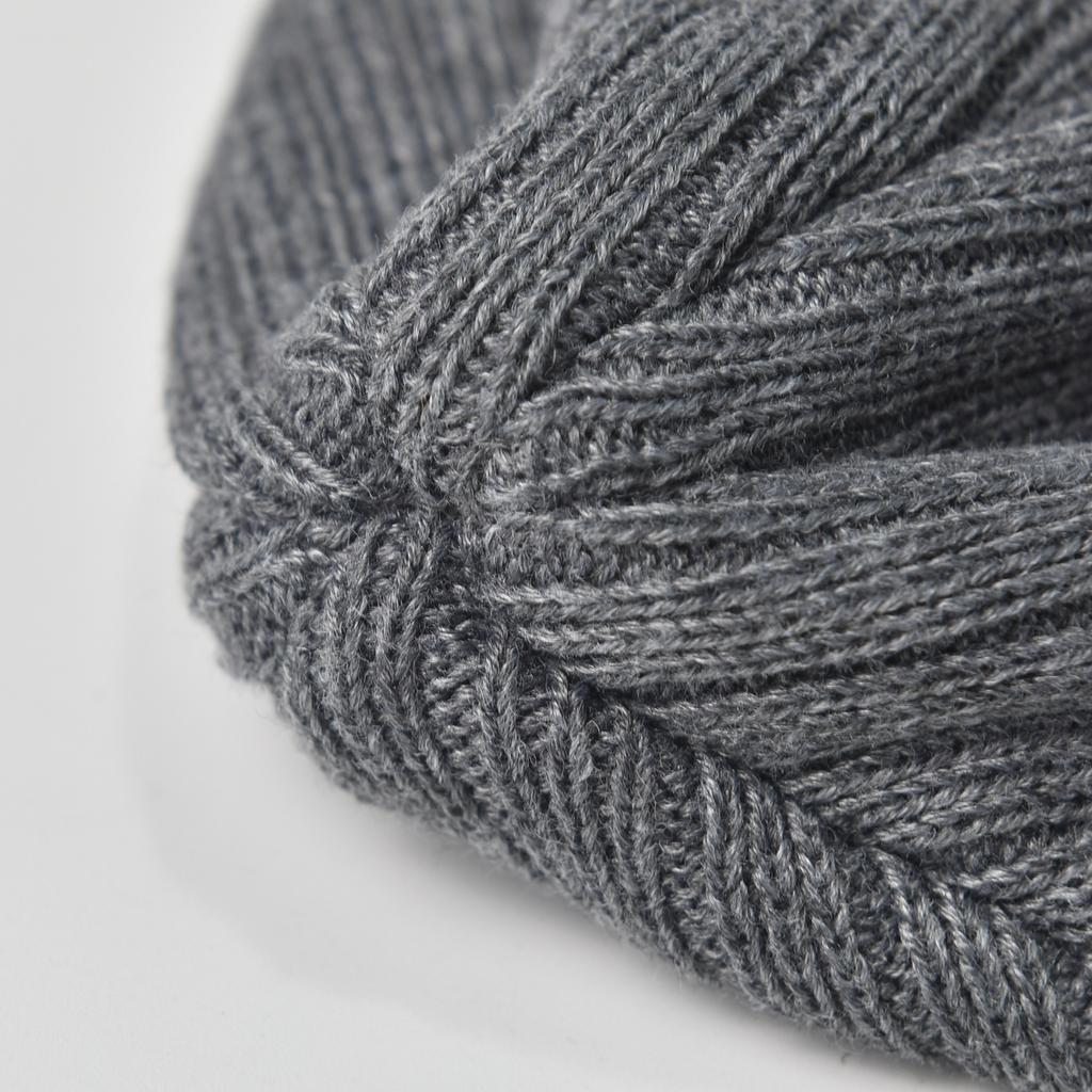 Men's Winter Thermal Knit Hat Thickened Recycled Material Outdoor Cycling Beanie Trendy Woolen Hat
