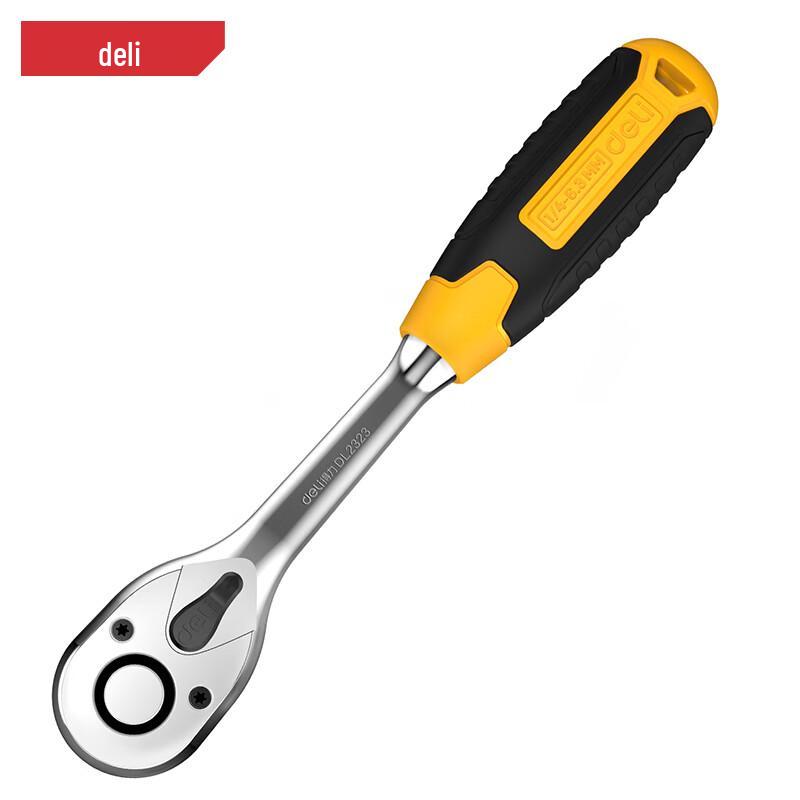 Deli DL2323 1/4-inch Drive 45-Tooth Quick Release Ratchet Wrench