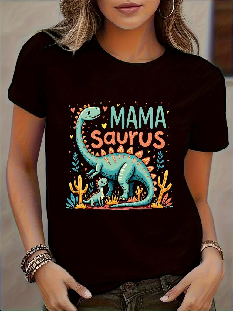 Mama Saurus Dinosaur Family Matching T-shirt
