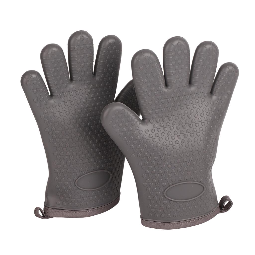 Hitzebeständige Handschuhe Grillhandschuhe Verbrühschutz Silikon Ofenhandschuhe für Küche Kochen Backen