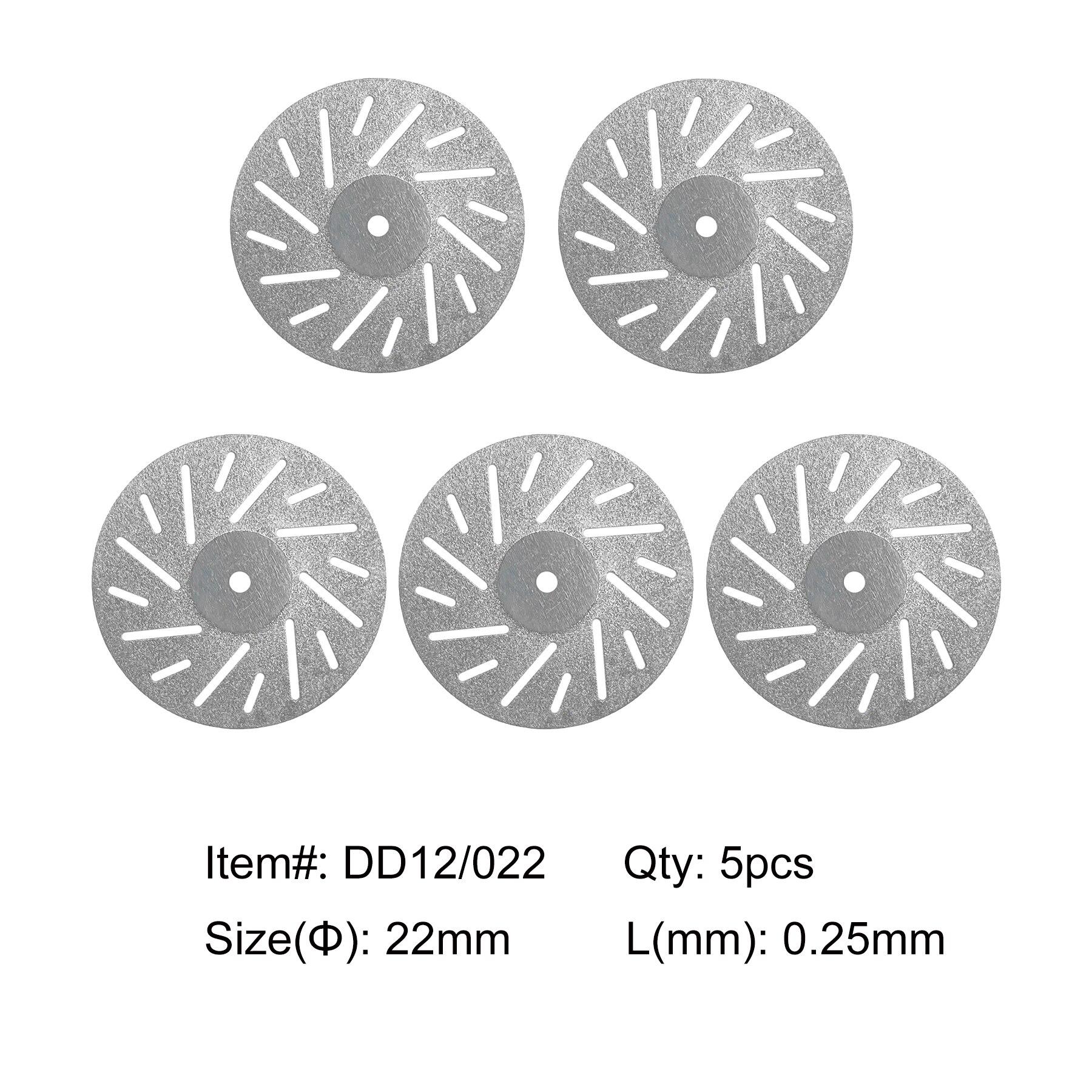 

5 шт. стоматологический алмазный диск с двухсторонней зернистой резкой DD12-022-5pcs