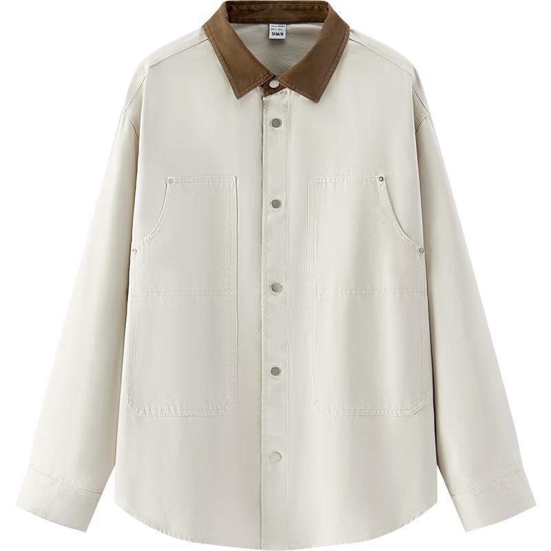 Semir Men s Loose-Fit Colorblock Long-Sleeve Shirt XL