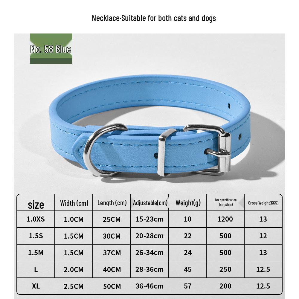 PU Leder Hundehalsband für kleine & mittelgroße Rassen - Stilvolles Katzen- & Hunde-Halsaccessoire für Spaziergänge im Freien