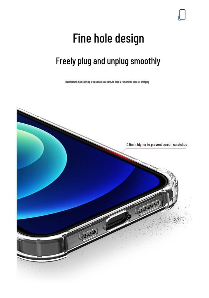 Transparent Soft Shell Case for iPhone 13, 14, 15, 16, and 17: Ultra-Thin, Anti-Fall, Four-Corner Protection