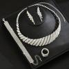 Ladies Accessories Dinner Banquet Accessories Five-Piece Jewelry Wedding Women'S Necklace Earrings Bracelet Ring