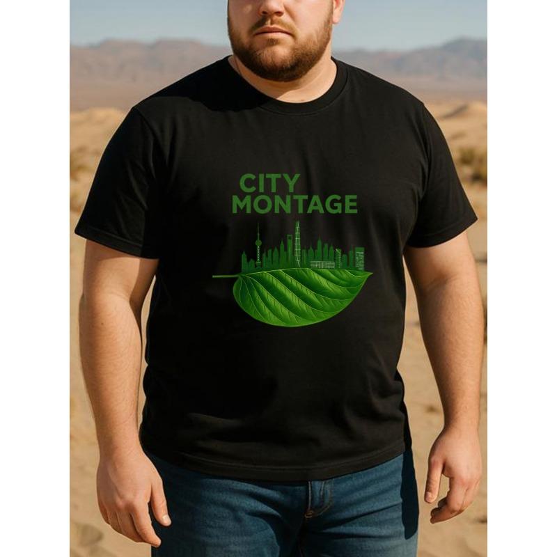 

European sizes Life Form Vein Urban Men s Printed Short-sleeved Shirt, Regular Sweat-absorbing and Quick-drying Sports T-shirt, 4XL чорний