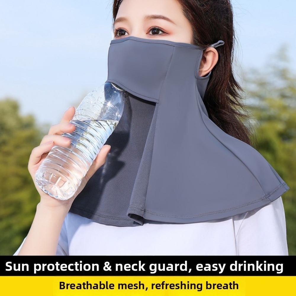 Breathable Face Mask Adjustable Neck Protection Cover Fashion UV-Proof Mask  for Sun Protection