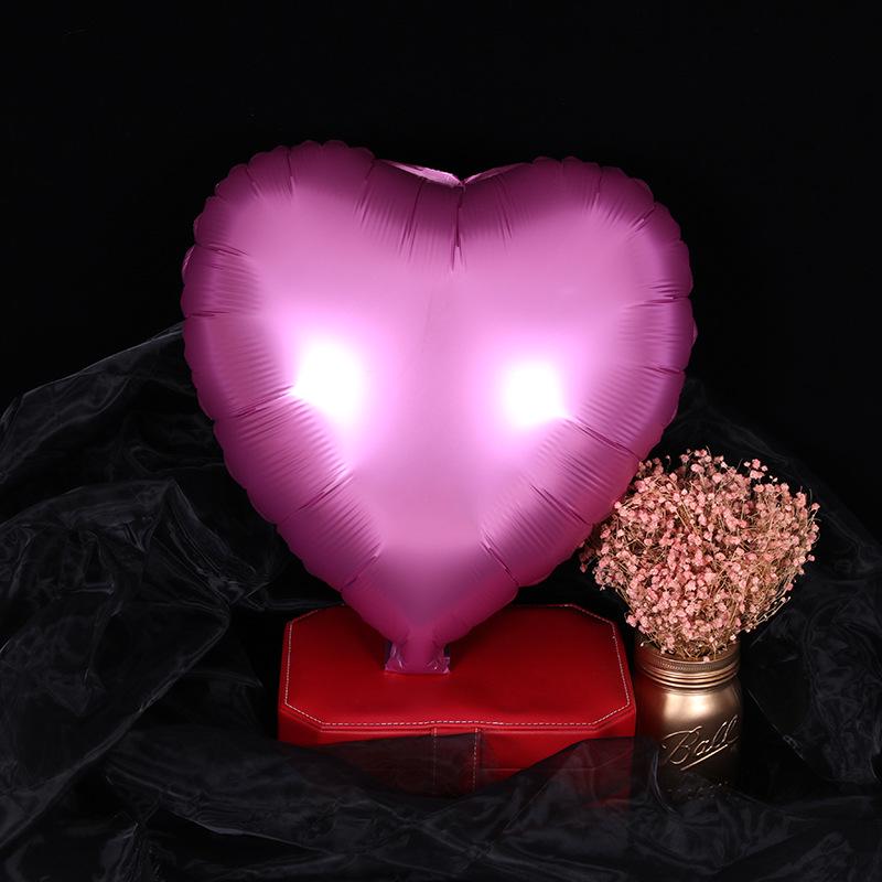 Heart-Shaped Metallic Balloon & Star Foil Balloon Set, 18-inch Birthday Party Decor
