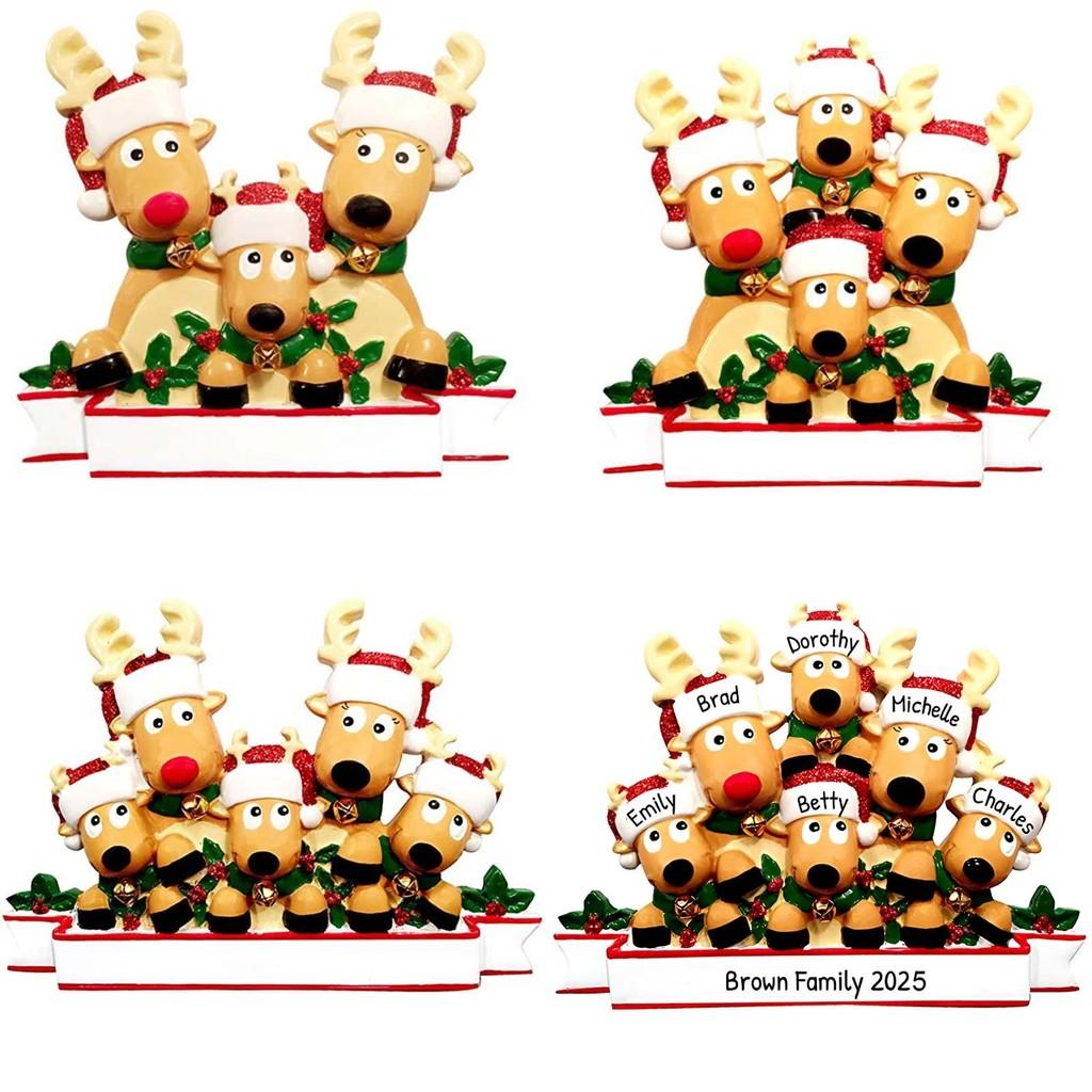 Beautiful Resin Christmas Ornaments Featuring Colorful Reindeer And Snowman Designs For Decor Holiday