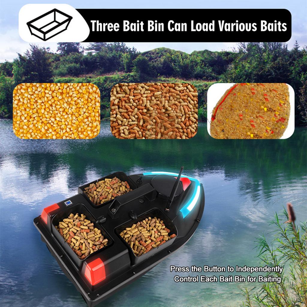RC Fishing Lure Boat 500m Remote Control Fishing Bait Boat GPS Auto Return Water Resistant Nesting Boat with Double Motors