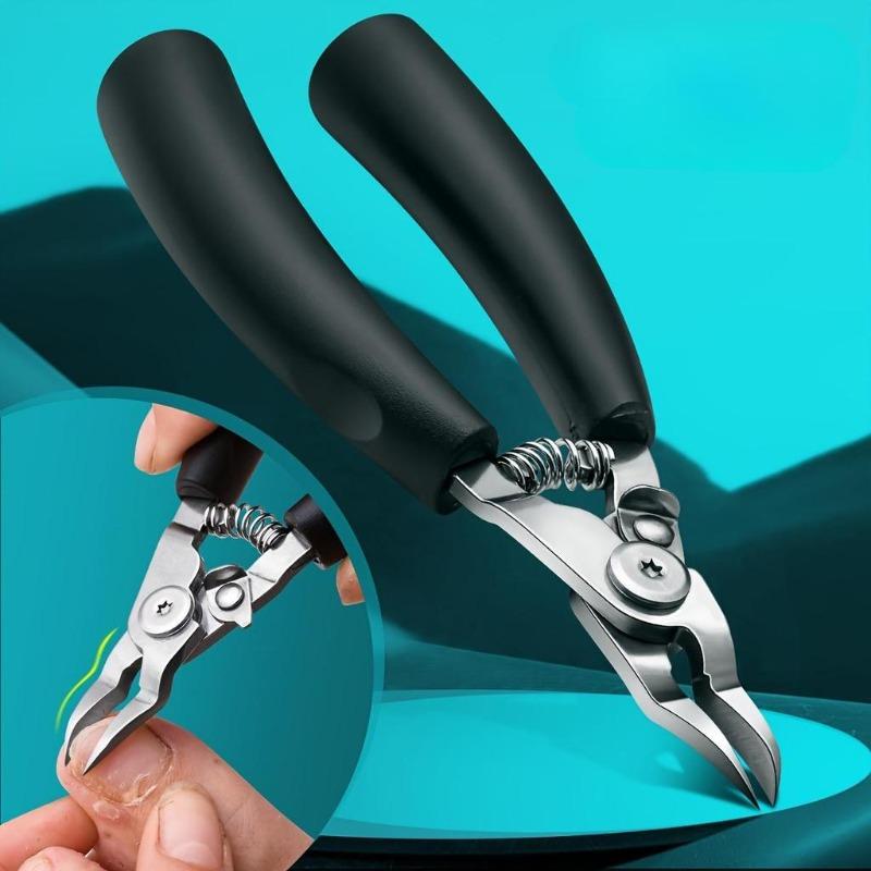 Moderner Zehennagelknipser aus Edelstahl mit konkaver Kante – scharfe, gebogene Klinge