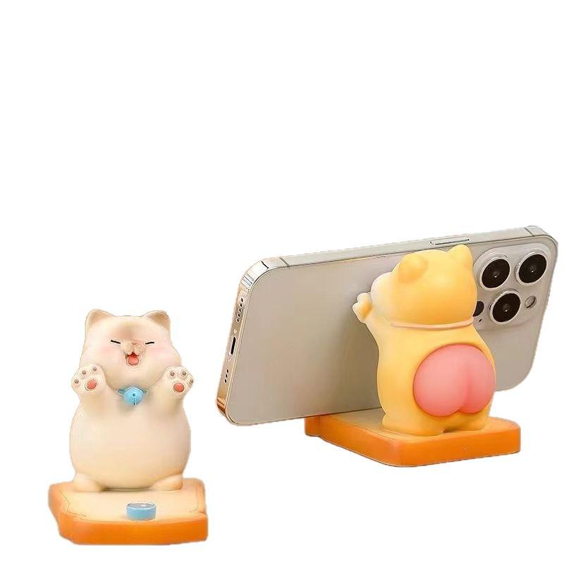 Cute Cat Phone Holder - Desktop Decoration & Stress Relief Gift for Girls