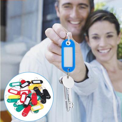 0Pieces Plastic Key Tags Assorted Key Rings ID Tags Name Card Label