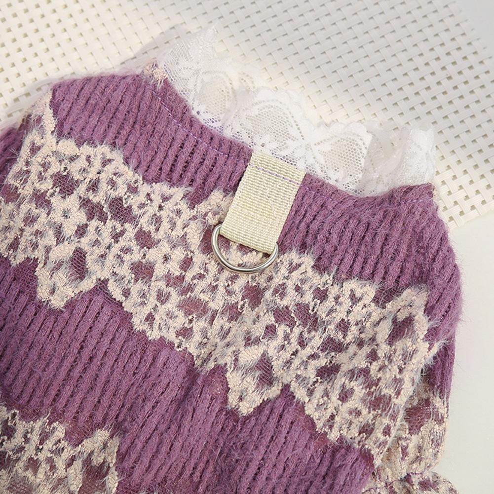 Pet Dog Cat Love Warm Hoodies Autumn Winter Dog Lace Sweater Universal Hoodie Designer Dog Clothes for Small Medium Dogs Product
