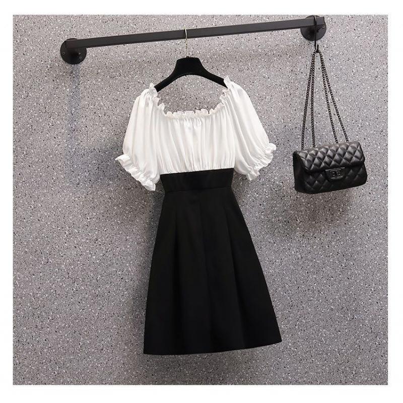 Summer new sweet and salty super fairy little black skirt fashion design Hepburn dress
