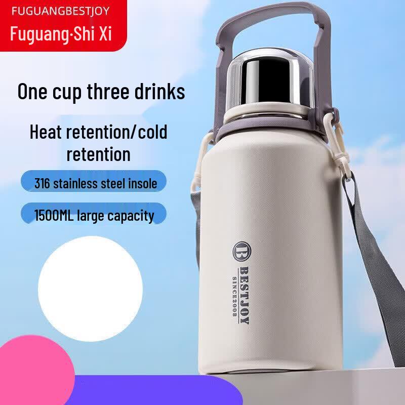 FUGURNG BESTJOY Large Capacity Dual-Drink Insulated Water Bottle