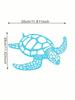 Coastal Sea Turtle Metal Wall Art, Hollow Ocean Decor for Living Room, Bedroom, Bathroom, Nautical Hanging, Boho Home Accents, Gift for Sea Lovers