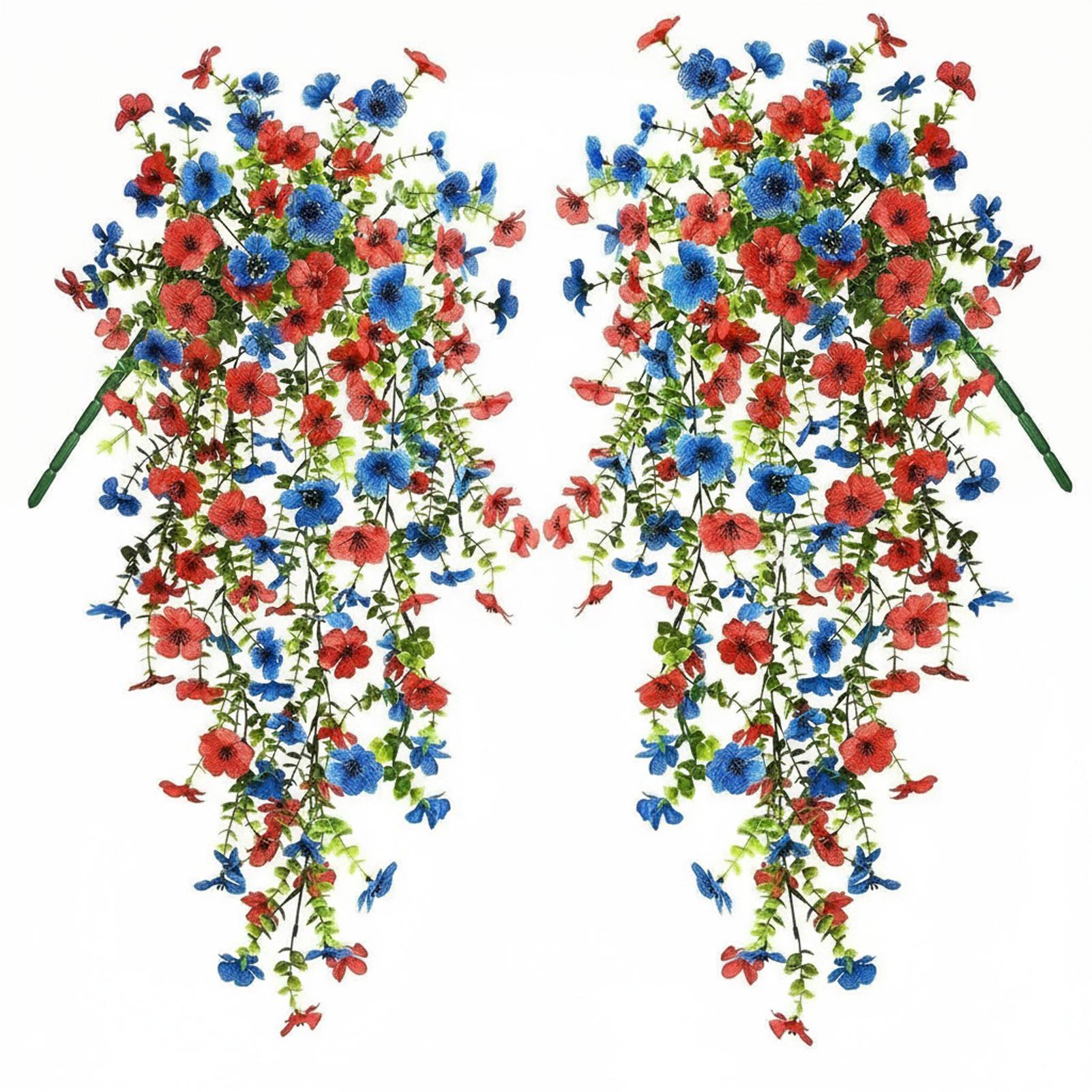 

Artificial Flowers Rattan Morning Glories Vines Outdoor Wedding Wreath Bridal Arch Home Room Yard Festival Decor Garden Party