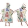 Foldable Children Beach Towel Hooded Wrap Cloth Comfortable Kids Cape Beach Bath Robe Comfortable Cloak Bath Towel