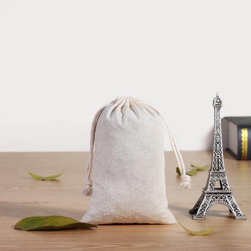 Custom Cotton Linen Drawstring Bag for Rice Storage & Gift Packaging