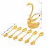 6Pcs with Swan Shaped Base Swan Fruit Spoon Elegant Dessert Spoon Coffee Spoon  Kitchen
