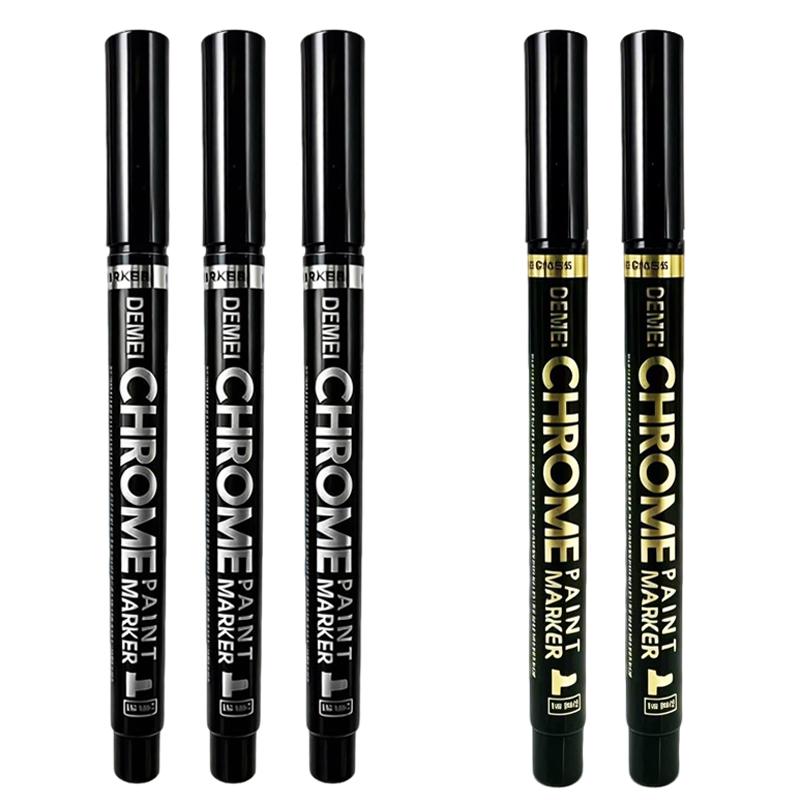 1-20Pcs Mirror Marker Pen DIY Reflective Paint Pens Mirror Markers Chrome Gold SILVER Marker Signature Car Styling Art Craftwork