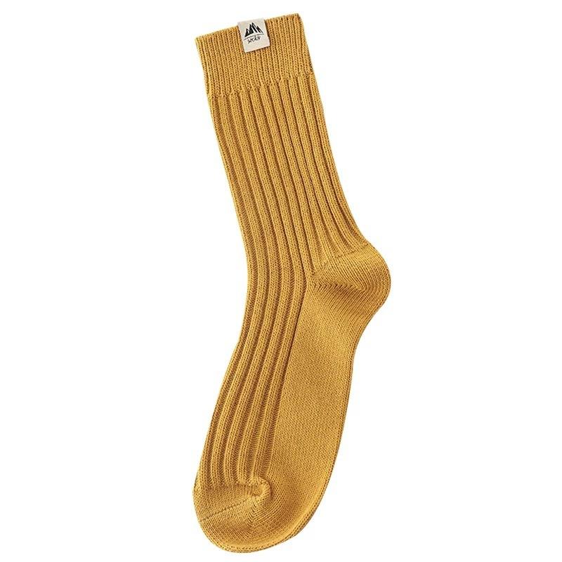 

Мужские длинные носки универсальные, толстые и плотные, до середины икры, осенне-зимние и модные 1 pair имбирный