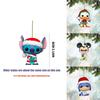 Festive 3.1in Acrylic Christmas Stitch Winnie Pendant Xmas Tree Decoration
