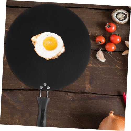 PRETYZOOM Non-Stick Flat-Bottom Cooking Pan for Steak, Omelettes, and Crepes with Handle