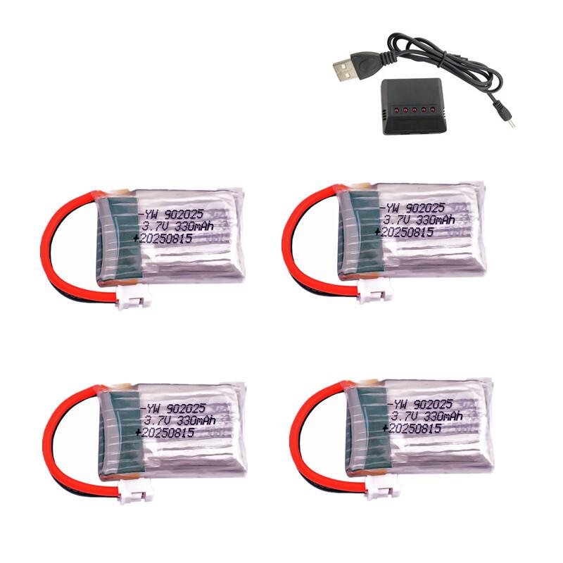 New Upgrade 902025 3.7V 330mAh PH2.0 Mini Drone Battery For Mini RC Quadcopter RC Car Mini RC Toys Parts Battery with Charger