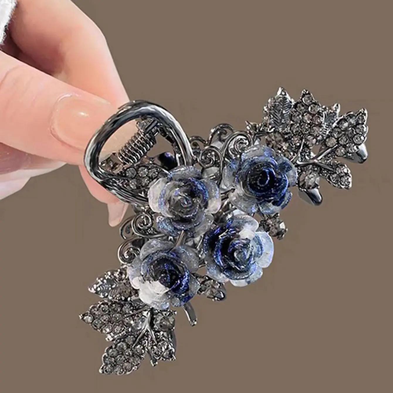 

1 Pcs Retro Metal Camellia Hairpin, Elegant Female Updo Hairpin, Shark Clip Headwear, Hairpin, and Stylish Hairpin