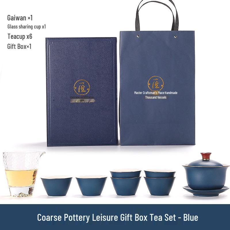 White Porcelain Kung Fu Tea Set: Chinese-Style Ceramic Gift Box with Gaiwan and Brewing Cups No Specifications
