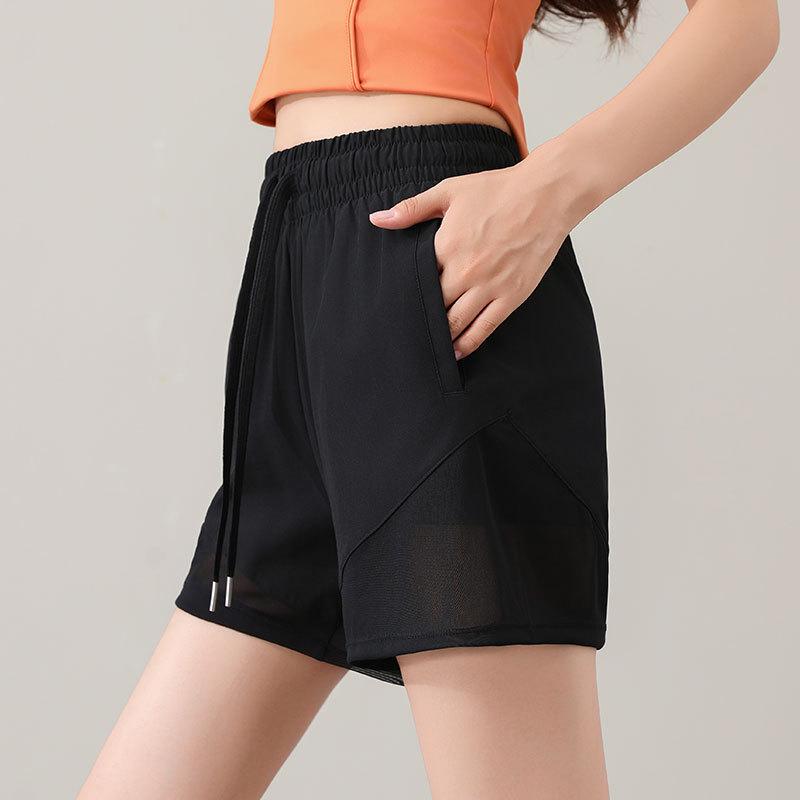 Women's Summer 2025 Quick-Dry Casual Black Fitness Yoga Top & Shorts Set