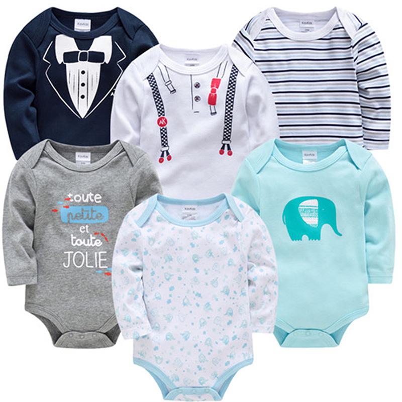 6-Piece Newborn Long-Sleeve Romper Set - 2025 Autumn Collection