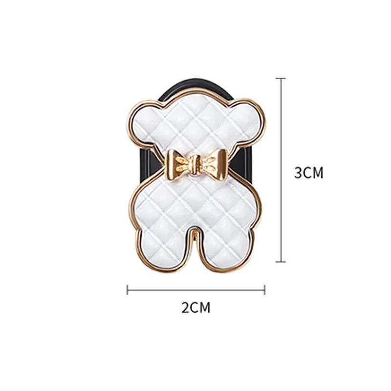 1/2 Stück Kreativer Bär Blume Mini Autohaken Sitzlehnenhalter für Schlüssel Aufhänger Auto Aufbewahrungsorganizer Auto Innenraumzubehör