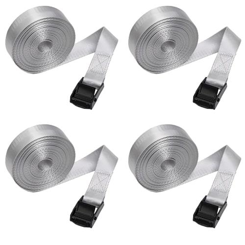 Multi-purpose lashing tie-down belt for securing luggage, packing, and other items, ideal for earthquakes and disasters (gray, 1m long)