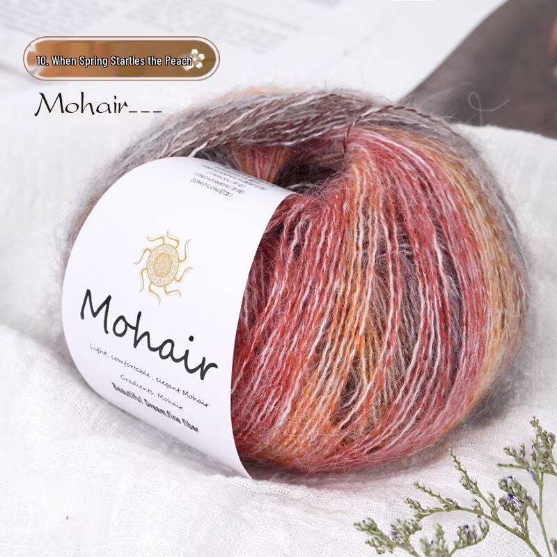 Gradientní melírovaná mohérová příze - 25g, Jemné pletení a háčkování, Doprava zdarma na celé balíčky