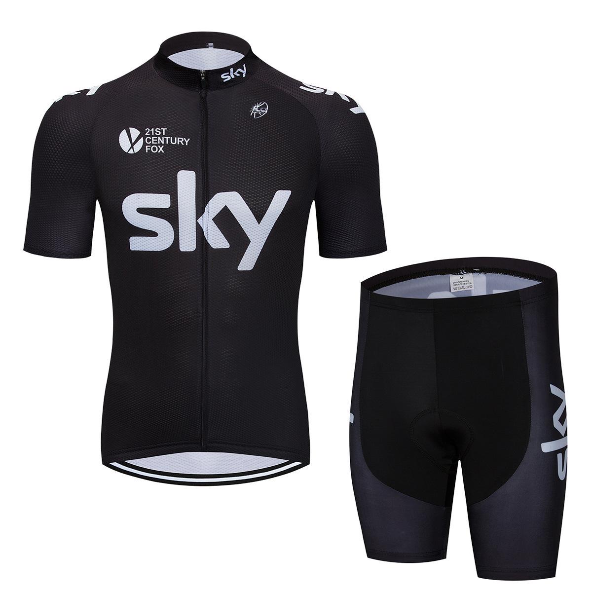 

Bicycle Clothing Sky Team Mountain Bike Bicycle Team Edition Cycling Suit Set Strap Short Sleeve Set 2026 Summer Breathable Cycling Suit Set 4XL