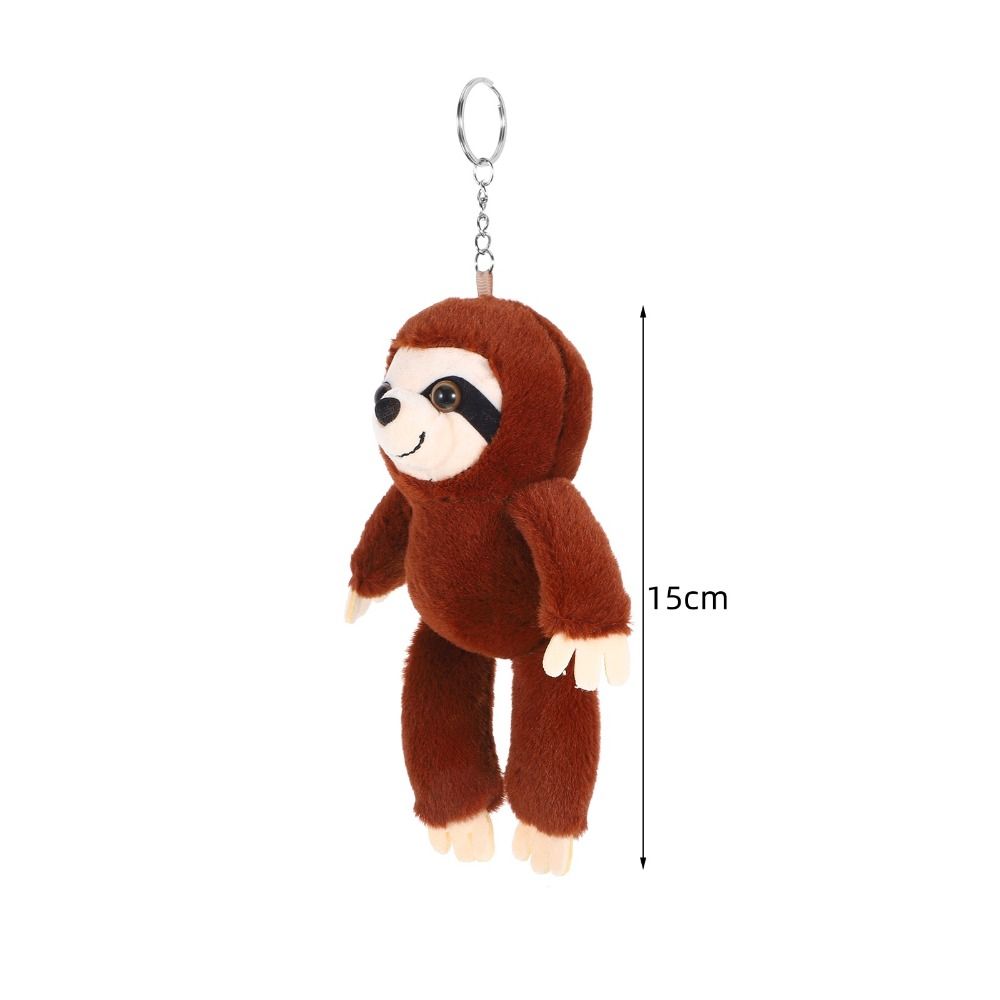 Bag Charm Plush Sloth Keychain Simulation Sloth Plush Toy Sloth Small Pendant  Children Gifts