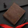 Men's Fashion Retro Business Short Wallet Multi Card Slot Horizontal Soft Pu Leather Men's Wallet