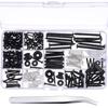 9-Piece Guitar Accessory Screw & Strap Button Set - Silver, Black, Gold