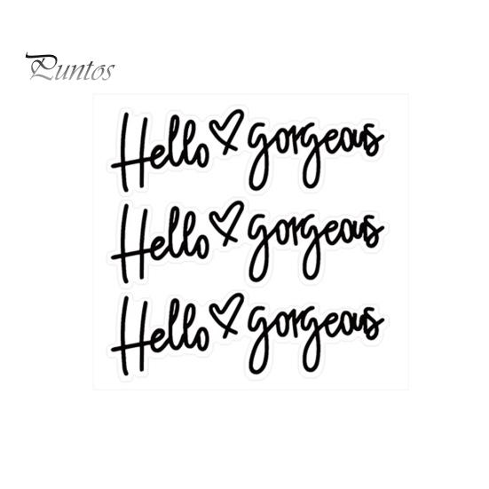 

3 шт., наклейки на зеркало заднего вида Hello & Gorgeous, самоклеящиеся наклейки на косметическое зеркало, зеркало заднего вида, виниловая наклейка, наклейка на окно автомобиля, авто декоративная 3pcs