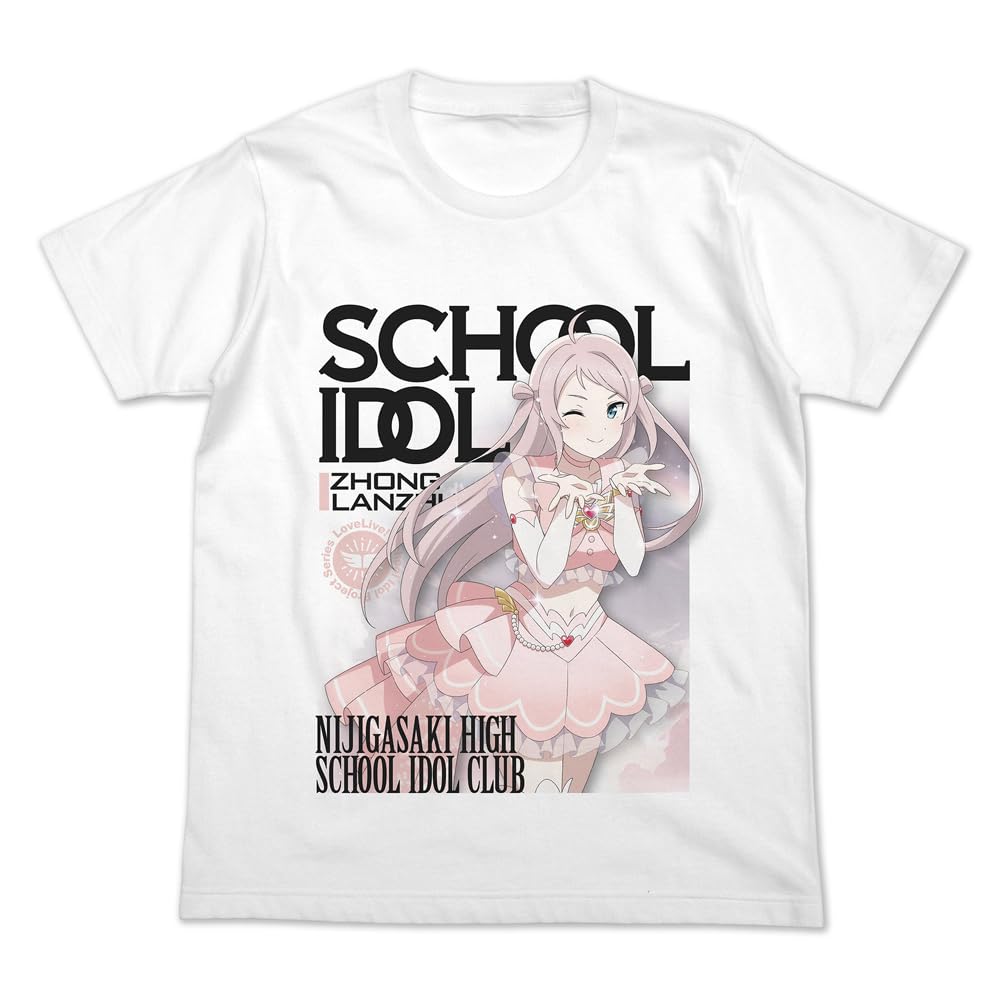 Nijigen Cospa Love Nijigasaki High School Idol Club Kane Ranju Full Color Official Card Game WHITE XL Size [Official] Live! T-Shirt Ver.