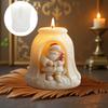 2025 Santa Claus relief bell candles silicone mold for Santa Claus sculpture snowflake relief bell resin mould Christmas gifts
