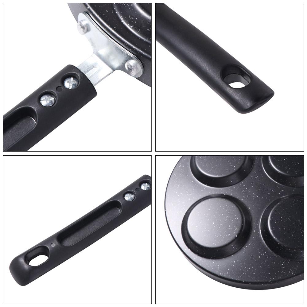 4 Hole Breakfast Egg Pan Divided Egg Cooker Household Egg Ham Pans  Burger Shop