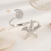 Punk Stil Geometrischer Seestern Verstellbare Öffnung Armreif Für Frauen Mode Metall Armschmuck