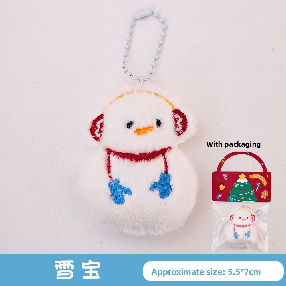 Chaveiros de Pelúcia de Natal, Sacolas Fofas de Papai Noel, Pingentes Decorativos, Bonecas Natalinas Femininas e Pequenos Presentes