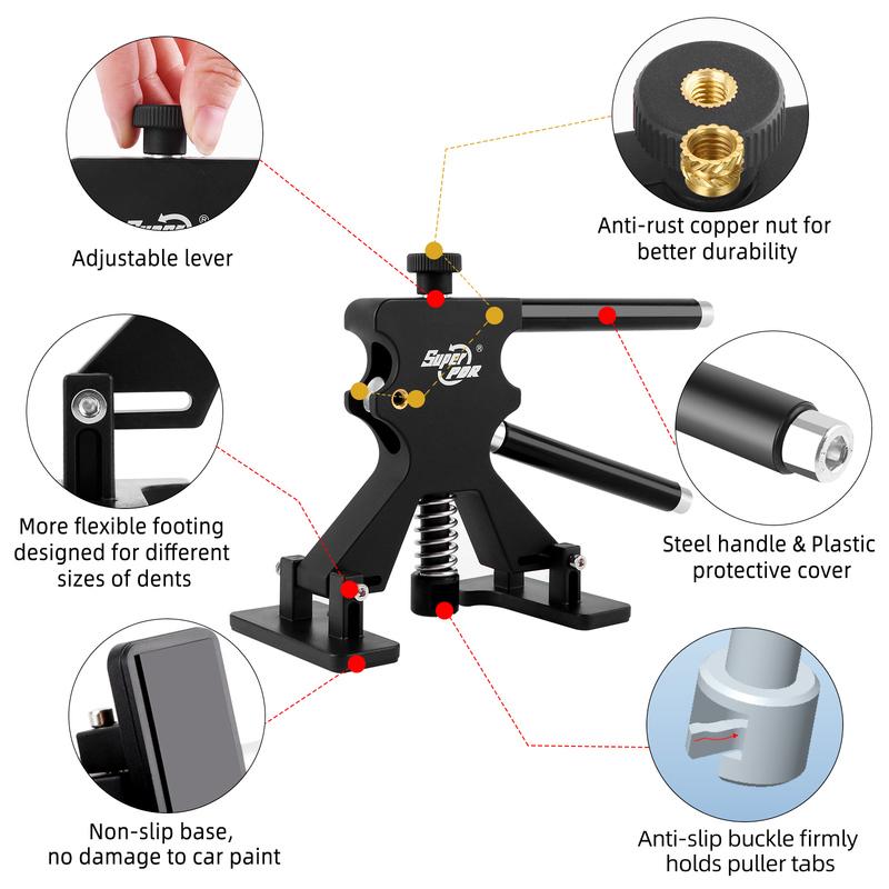 Super PDR Tool Car Dent Removal Kit Paintless Dent Repair Kits Dent Puller Suckers Suction Cup for Cars Body Denting Auto tools