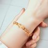 Golden Rutilated Quartz & Yellow Citrine Crystal Bracelet - Trendy, High-End Design, Natural Gemstone Jewelry
