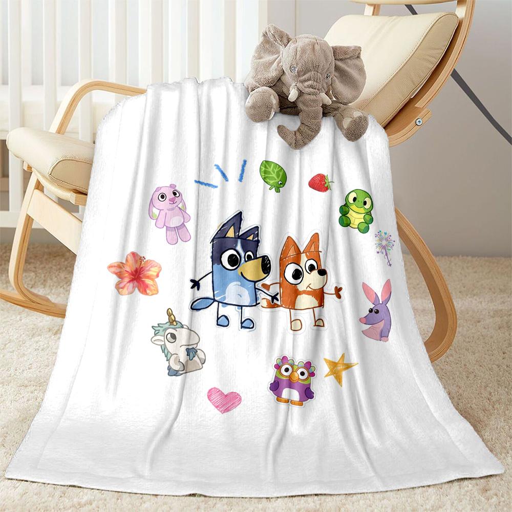 Bluey Family Adventure Blanket Durable Comfort Great for Picnics Livingroom Office Four Seasons Universal Modern